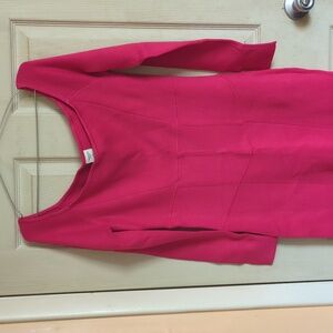 Abercrombie & Fitch XLT Off Shoulder Hot Pink Mini Sweater Dress
